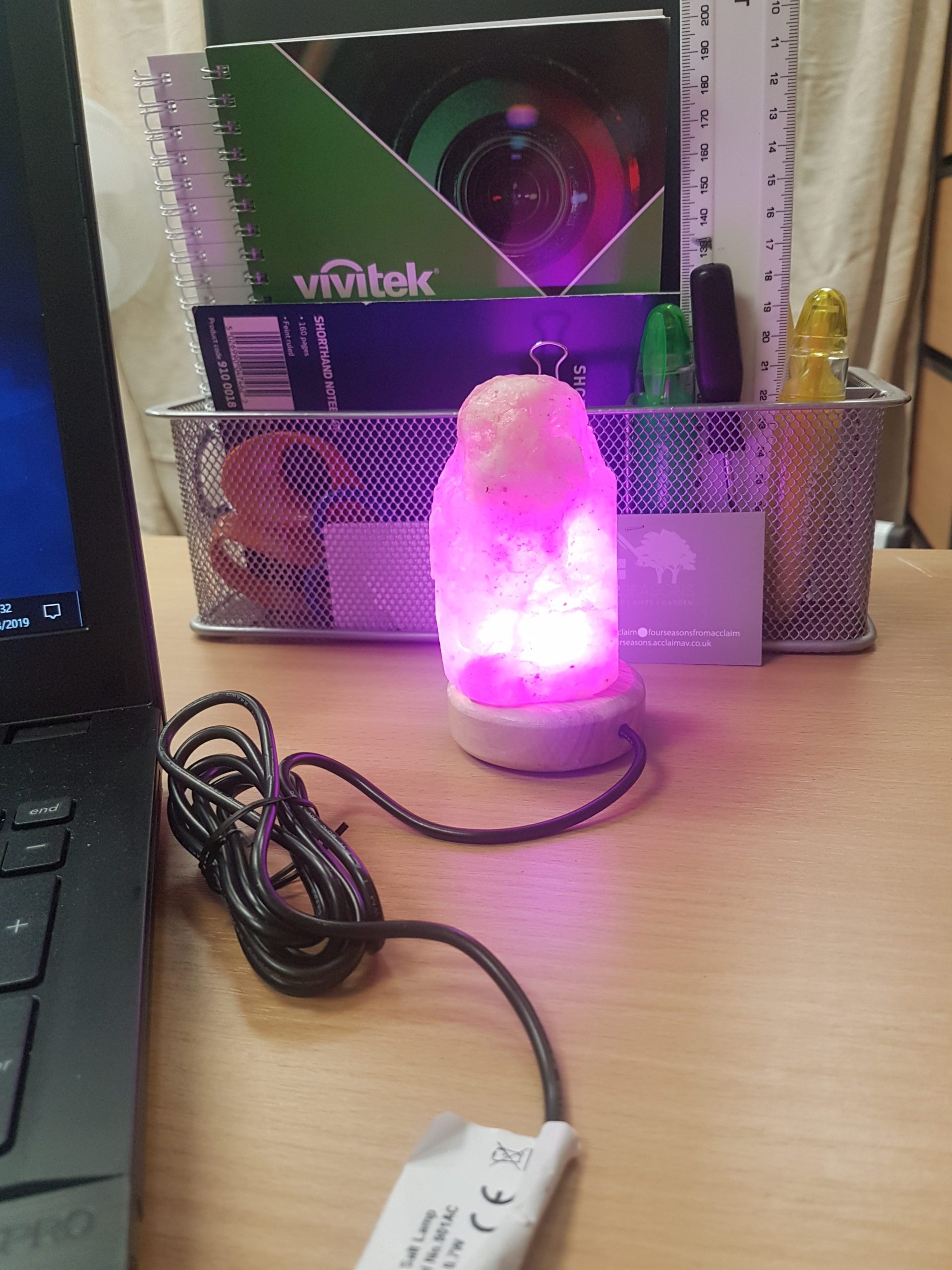 USB Mini Rock Salt Lamp - Image 2