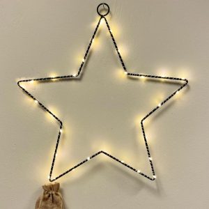 Hanging LED Star Black