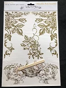 Metallic Foil Rub On Art -Scrolls