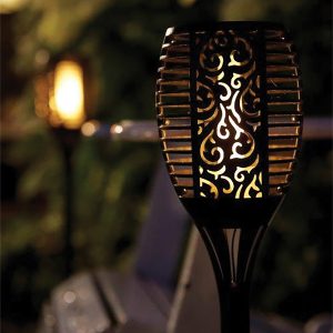 Art Deco Solar Torch Light
