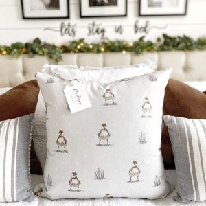 Large Hand Drawn Duck Cushion