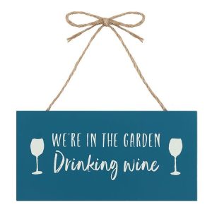 Drinking Wine Garden Sign