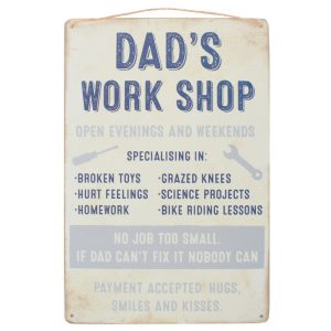 Dads Work Shop Hanging Sign