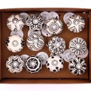 Black & White Ceramic Knob