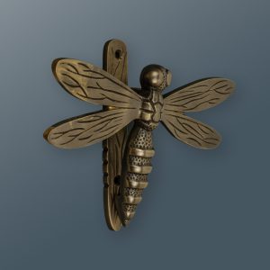 Brass Bee Dragonfly Door Knocker Bronze