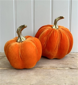 Large Orange Fabric Pumpkin