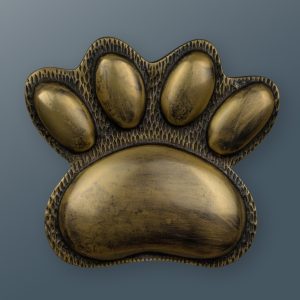 Dog/Cat Paw Door Knocker Heritage Brass
