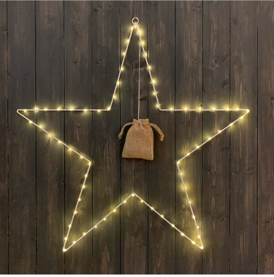 Hanging LED Star White